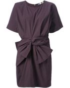 MSGM Bow Detail Dress - Lyst