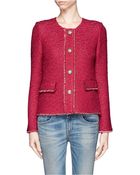 St. John Wool-Blend Ribbon Knit Jacket - Lyst