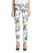 Just Cavalli Floral Print Skinny Ankle Jeans - Lyst