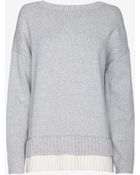 Derek Lam 10 Crosby Double Hem Boatneck Sweater - Lyst