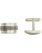 Zadeh Silver Triple Fine Line Rectangular Cufflinks - Lyst