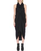 Rick Owens Draped Stretch-jersey Dress - Lyst