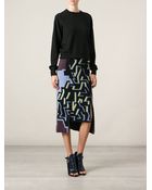 Peter Pilotto Asymmetric Hem Skirt - Lyst