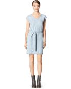 Calvin Klein Jeans Denim Belted Dress - Lyst