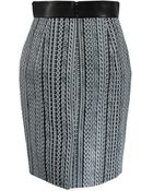 Alexander Wang Logo Print Leather Skirt - Lyst
