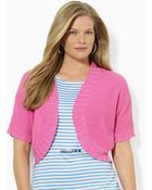Lauren by Ralph Lauren Linen-Cotton Shrug - Lyst