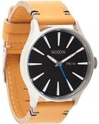 Nixon The Sentry Leather" Watch - Lyst