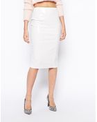 Asos Pencil Skirt In Patent Pu - Lyst
