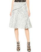 Jay Ahr Leopard Skirt - Grey - Lyst
