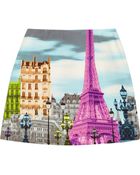 Tibi Eiffel Towerprint Stretchcotton Mini Skirt - Lyst