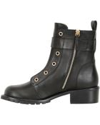Giuseppe Zanotti 40Mm Brushed & Matte Calf Biker Boots - Lyst