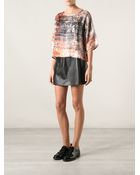 MSGM Loose Splatter Print Top - Lyst