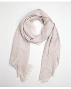 Tom Ford Beige And Lavender Cotton Cashmere Blend Scarf - Lyst