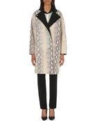 Emanuel Ungaro Snakeembossed Leather Coat Python - Lyst