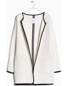 Mango Trims Wool-Blend Coat - Lyst