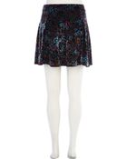 River Island Blue Floral Devore Skater Skirt - Lyst