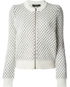 Paul Smith Black Label Zipped Honey Comb Knit Cardigan - Lyst