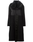 Zucca Faux Fur Collar Coat - Lyst