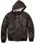 Marc By Marc Jacobs Leather Hooded Jacket - Lyst