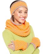Steve Madden Two-Tone Arm Warmer Fingerless Gloves - Lyst