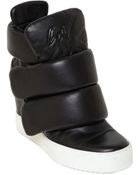 Giuseppe Zanotti 90Mm Padded Leather Sneakers - Lyst