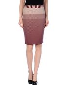 Pianurastudio Knee Length Skirt - Lyst