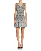 Jessica Simpson Tribal-Inspired Fit-And-Flare Dress - Lyst