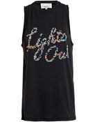 3.1 Phillip Lim Lights Out Silk Back Tank Top - Lyst