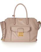 Miu Miu Leather Tote - Lyst