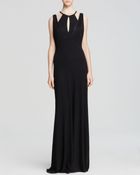 Vera Wang Gown - Sleeveless Cutout High Neck Knit - Lyst