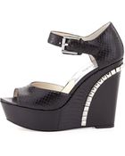 Michael Kors Ella Studtrim Wedge - Lyst
