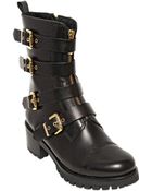 Chiara Ferragni 50Mm Belted Brushed Leather Boots - Lyst