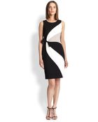 Paule Ka Patterned Sleeveless Dress - Lyst