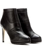Jimmy Choo Druce Leather Platform Ankle Boots - Lyst