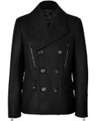 Belstaff Wool-Cashmere Moto Pea Coat - Lyst