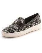 Sam Edelman Becker Slip On Sneakers - Black/White - Lyst