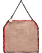 Stella McCartney Red Neon_Trimmed Woven Babybella Tote Bag - Lyst