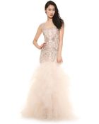 Marchesa Crystal Embroidered Gown - Lyst