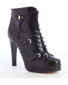 Tabitha Simmons Black Leather Lace Up 'Hanna' Booties - Lyst