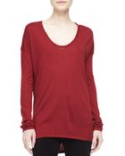 Donna Karan New York Long-Sleeve Scoop-Neck Tunic - Lyst