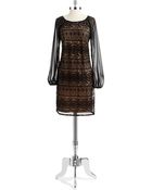 Adrianna Papell Lace Shift Dress - Lyst