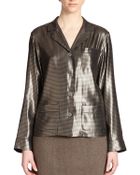 Marc Jacobs Silk Houndstooth Lamã© Pajama Shirt - Lyst