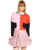 Vivetta Color Block Wool Merino Cardigan - Lyst
