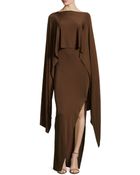 Donna Karan New York Cape Jersey Evening Gown - Lyst