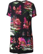 Balenciaga Forest Print T-shirt Dress - Lyst