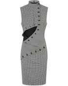 McQ by Alexander McQueen Asymmetric Houndstooth Dress - Lyst