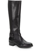 Donald J Pliner Stretch Panel Tall Leather Boots - Lyst