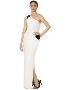 Lauren by Ralph Lauren Beaded One Shoulder Gown - Lyst