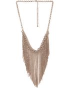 Forever 21 Chain Fringe Necklace - Lyst