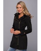 MICHAEL Michael Kors Asymmetrical Zip Trench - Lyst